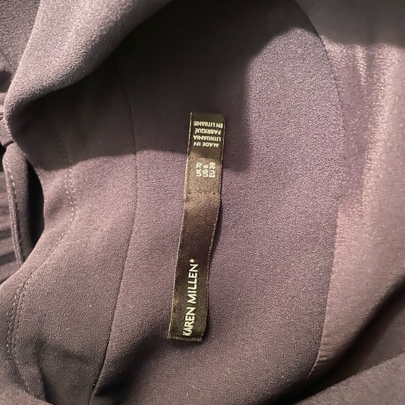 Karen Millen Sleeveless Pleated Skirt Trench Dress in Navy Size 6US - Picture 10 of 16